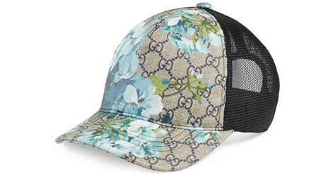 gucci cap blaue blumen|gucci canvas baseball hat.